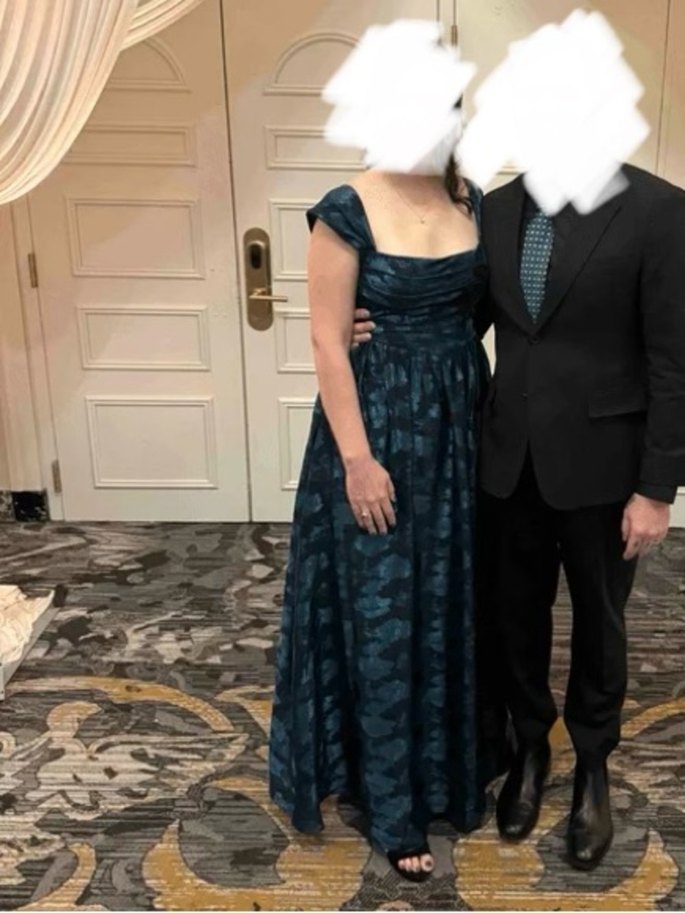 Navy & Teal Formal Dress